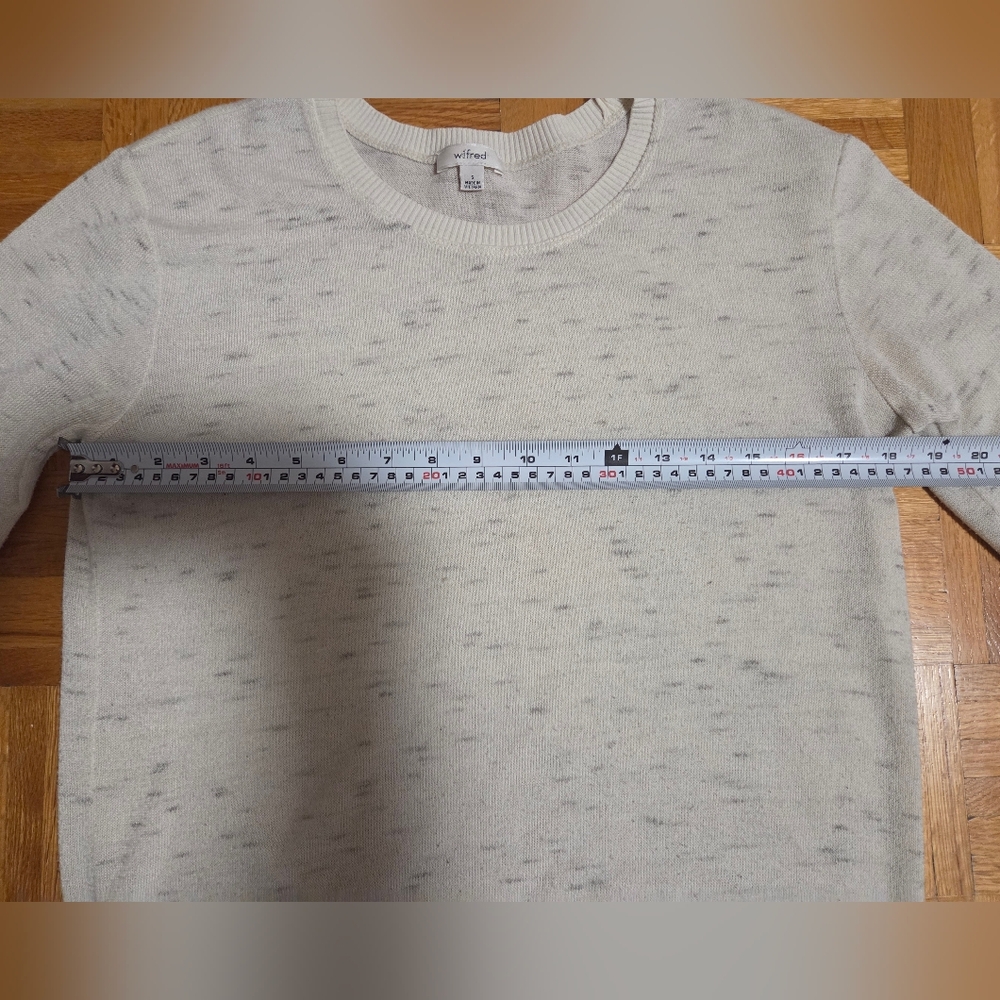 🎉 3/$60 Aritzia Wilfred Cream Knit Crewneck Sweater Size Small - Picture 5 of 6